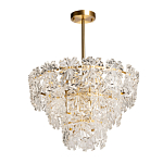 Люстра многоярусная с объемными прозрачными цветами Hanging Flowers варинант исполнения - 2 | Loft Concept в Костроме