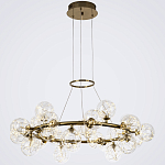 Дизайнерская кольцевая люстра с гирляндой внутри стеклянных сферических плафонов Iona Garland Chandelier 25 варинант исполнения - 2 | Loft Concept в Костроме