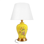 Настольная лампа желтая с изображением птиц Slip Away варинант исполнения - 1 | Loft Concept в Костроме