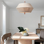 Люстра из дуба с веревчатым абажуром Rope Oak Chandelier варинант исполнения - 4 | Loft Concept в Костроме