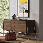 Дизайнерский комод трапециевидной формы с ручками и основанием золотого цвета Armaria варинант исполнения - 1 | Loft Concept в Костроме