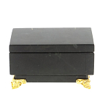 Шкатулка из натурального камня змеевик чёрного цвета Stone Casket варинант исполнения - 3 | Loft Concept в Костроме