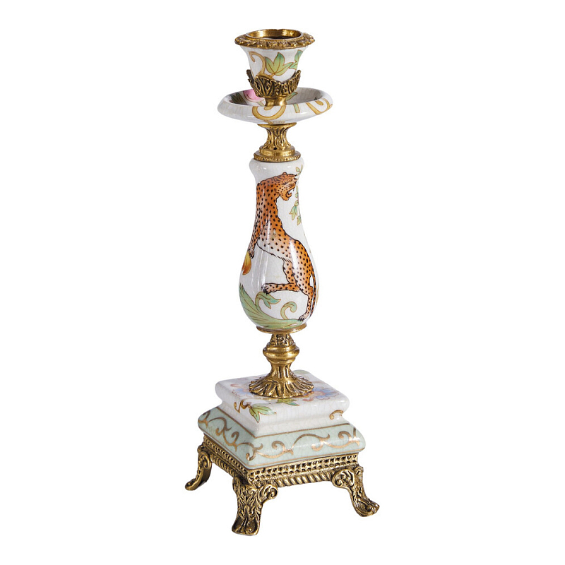 Подсвечник с растительным и животным дизайном Centennial Garden Мульти Бронза в Костроме | Loft Concept 