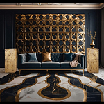 Торшер прямоугольный из натурального камня Calcite Geometry варинант исполнения - 11 | Loft Concept в Костроме