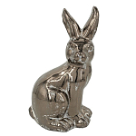 Статуэтка заяц из текстурированной терракоты и покрытый глянцевой краской под бронзу Rabbit Charm  варинант исполнения - 4 | Loft Concept в Костроме