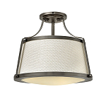 Потолочный светильник со светлым текстильным абажуром Hinkley варинант исполнения - 1 | Loft Concept в Костроме