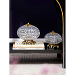 Конфетница из прозрачного рельефного стекла Eden Garden варинант исполнения - 6 | Loft Concept в Костроме