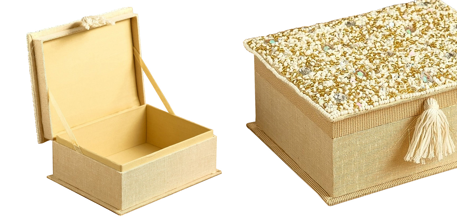 Шкатулка с вышивкой из бисера Odilia Beads Embroidery Box Шкатулка с вышивкой из бисера Odilia Beads Embroidery Box - Loft-Concept в Костроме