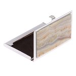 Визитница карманная металлическая с накладкой из натурального камня Агат Stone Business Card Holders  варинант исполнения - 3 | Loft Concept в Костроме