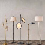 Торшер черный с 2-мя большими лампами Black Diffusers варинант исполнения - 2 | Loft Concept в Костроме