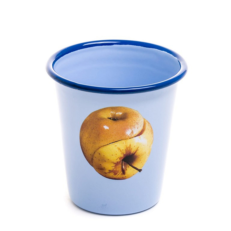 Стакан Seletti Enamel Apple Голубой Бежевый Стакан Seletti Enamel Apple Голубой Бежевый в Костроме | Loft Concept