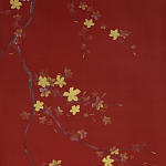 Обои ручная роспись Cherry Tree Special Colourway on Scarlet Lady dyed silk варинант исполнения - 2 | Loft Concept в Костроме