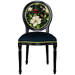 Стул чёрный из натурального бука с изображением птица в саду Blooming Red Birds варинант исполнения - 1 | Loft Concept в Костроме