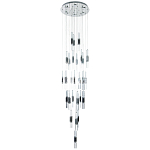 Люстра с прямоугольными плафонами из хрусталя Esme Rectangular Crystal Chrome Chandelier варинант исполнения - 1 | Loft Concept в Костроме