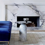 Дизайнерский журнальный стол с чёрной круглой столешницей Visanyp варинант исполнения - 1 | Loft Concept в Костроме