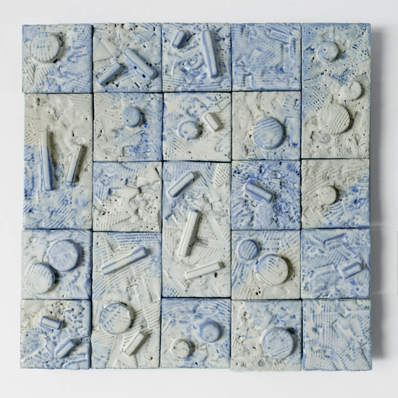 Геометрическое Объемное Панно Blue Curve Geometry Голубой в Костроме | Loft Concept 