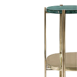 Консоль овальной формы золотая с полкой для хранения Craig варинант исполнения - 2 | Loft Concept в Костроме