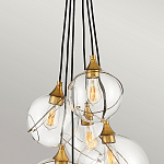 Подвесной светильник с шестью прозрачными стеклянными шарообразными плафонами Hinkley варинант исполнения - 6 | Loft Concept в Костроме
