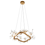 Люстра подвесная с прозрачными стеклянными птичками на ветвях Диаметр 80 см Serip Voa варинант исполнения - 4 | Loft Concept в Костроме