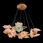 Люстра круглая на золотом каркасе с цветочным декором Miscellaneous herbs варинант исполнения - 3 | Loft Concept в Костроме