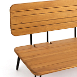 Двухместный диван из акации без подлоконтиков Amra варинант исполнения - 7 | Loft Concept в Костроме