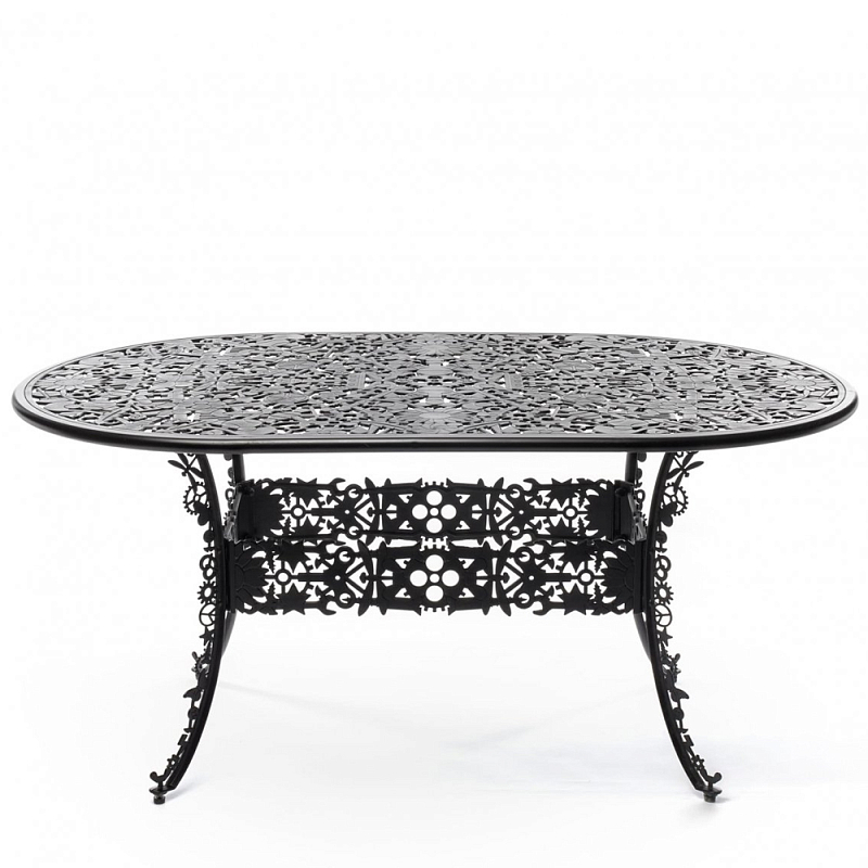 Обеденный стол Industry Collection ALUMINIUM OVAL TABLE – BLACK Черный Обеденный стол Industry Collection ALUMINIUM OVAL TABLE – BLACK Черный в Костроме | Loft Concept