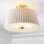 Потолочный светильник с белым плиссированным абажуром Ganglion варинант исполнения - 4 | Loft Concept в Костроме