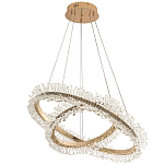 Люстра два кольца с хрустальным декором Rowan Crystal Ring Horizontal Gold Chandelier варинант исполнения - 2 | Loft Concept в Костроме