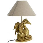 Настольная лампа с абажуром Дракон Golden Dragon Lamp Beige варинант исполнения - 4 | Loft Concept в Костроме