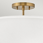 Потолочный светильник с двухслойным белым текстильным абажуром Hinkley варинант исполнения - 16 | Loft Concept в Костроме