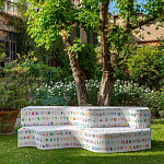 Дизайнерский модульный диван волнистой формы с цветным принтом Poltronova Superonda Sofa варинант исполнения - 45 | Loft Concept в Костроме