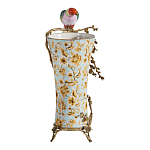 Ваза фарфоровая с птицей на бронзовой ветке Garden of Eden варинант исполнения - 4 | Loft Concept в Костроме