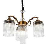 Подвесная люстра с плафонами с виде трубчатых хрустальных подвесок Cadice Chandelier варинант исполнения - 1 | Loft Concept в Костроме