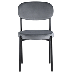 Стул с круглым сиденьем на металлическом основании ALFIE CHAIR Grey варинант исполнения - 2 | Loft Concept в Костроме