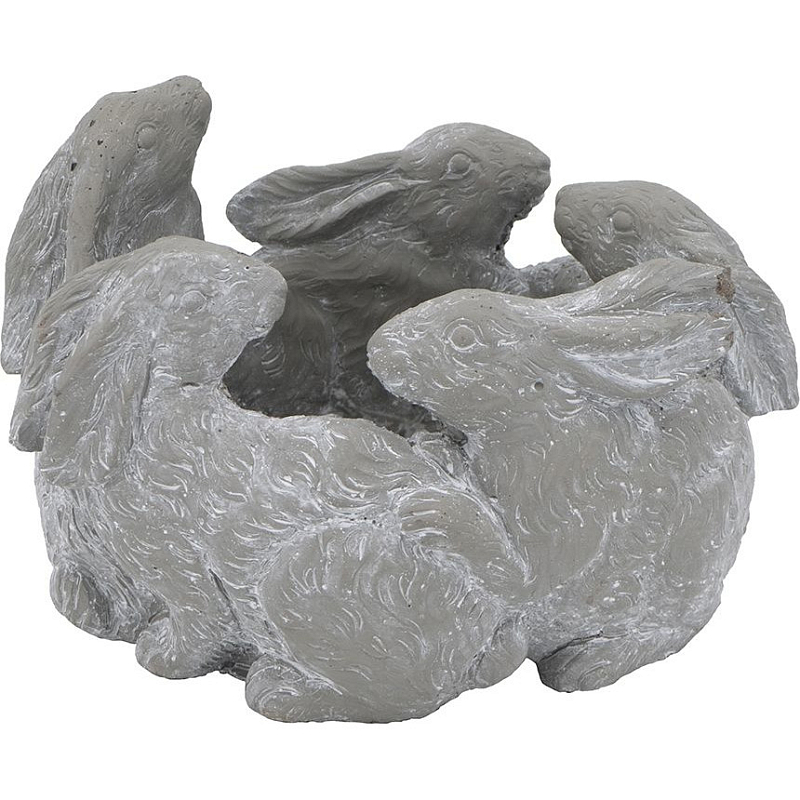 Кашпо A collection of baby rabbits Серый в Костроме | Loft Concept 