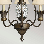 Люстра бронзового цвета с 3-мя кремовыми текстильными абажурами Hinkley варинант исполнения - 4 | Loft Concept в Костроме