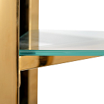 Стеллаж золото с прозрачными стеклянными полками Safekeeping варинант исполнения - 2 | Loft Concept в Костроме
