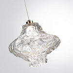 Подвесной светильник с плафоном из фактурного прозрачного стекла Light Ensemble варинант исполнения - 5 | Loft Concept в Костроме
