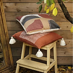 Подушка декоративная с геометрическим узором и плетенными вставками Divine Abstractions варинант исполнения - 6 | Loft Concept в Костроме