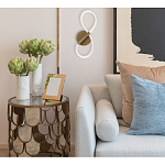 Бра с белым плафоном в форме восьмерки и круглым основанием Luke Lampco Tracer Lamp варинант исполнения - 7 | Loft Concept в Костроме