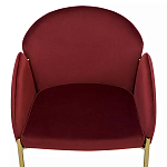 Стул бордовый на золотистых ножках Burgundy Chair варинант исполнения - 5 | Loft Concept в Костроме