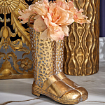 Ваза в форме сапог с рельефной текстурой и ручками Vase Boot варинант исполнения - 3 | Loft Concept в Костроме