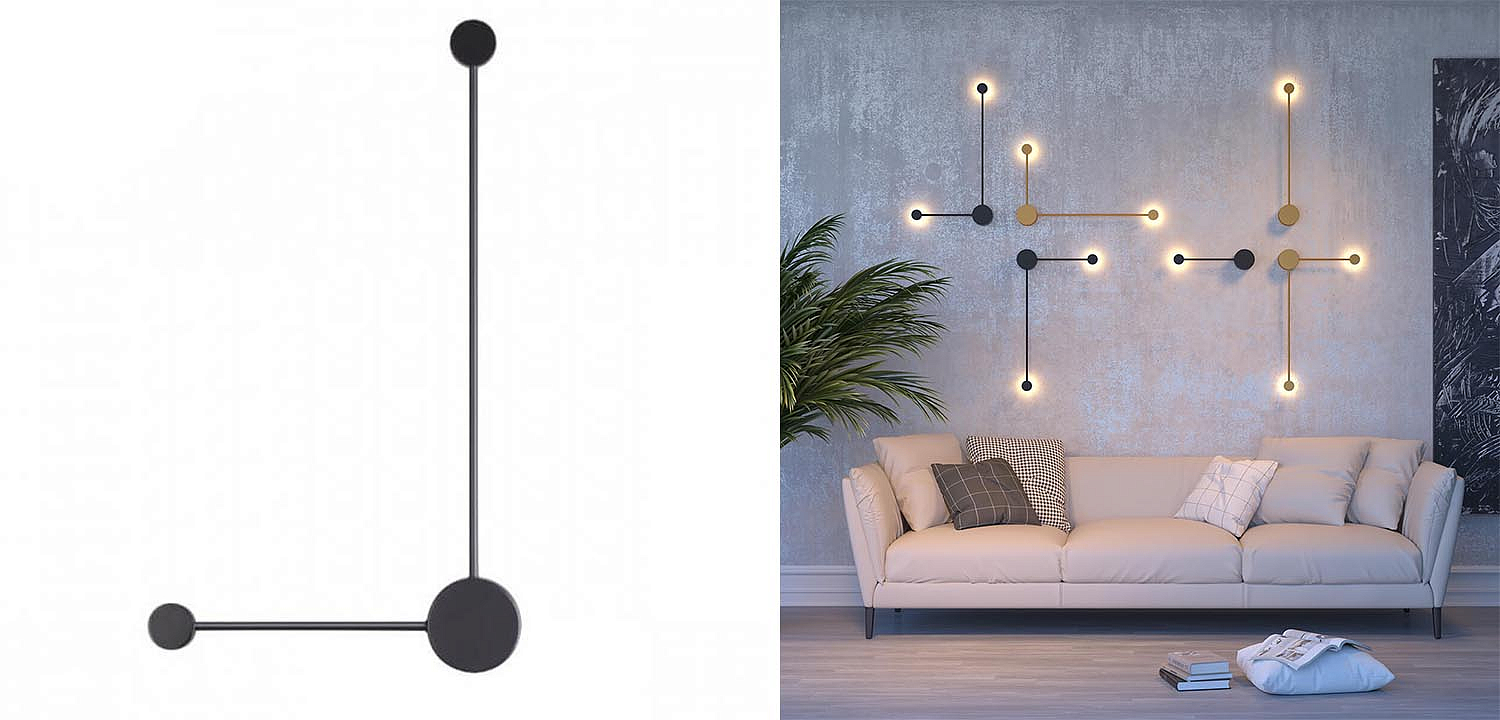 Бра Pin Wall Light Black Angle Бра Pin Wall Light Black Angle - Loft-Concept в Костроме
