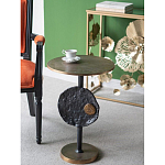 Столик приставной с абстрактным основанием и акцентом в виде золотистого диска Heavenly Space варинант исполнения - 8 | Loft Concept в Костроме