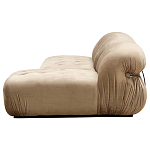 Дизайнерский угловой диван с велюровой светло-коричневой обивкой Fosse Sofa варинант исполнения - 3 | Loft Concept в Костроме