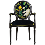 Стул с подлокотниками из натурального бука с изображением птицы и цветов Blooming Birds варинант исполнения - 1 | Loft Concept в Костроме