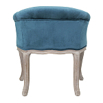 Кресло низкое в стиле прованс Louis French Armchair blue velour варинант исполнения - 2 | Loft Concept в Костроме