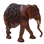Статуэтка деревянная в виде слона Dressy Elephant варинант исполнения - 2 | Loft Concept в Костроме