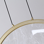 Светодиодный подвесной светильник круглой формы с металлической рамой золотого цвета Marble Glow 47 варинант исполнения - 5 | Loft Concept в Костроме