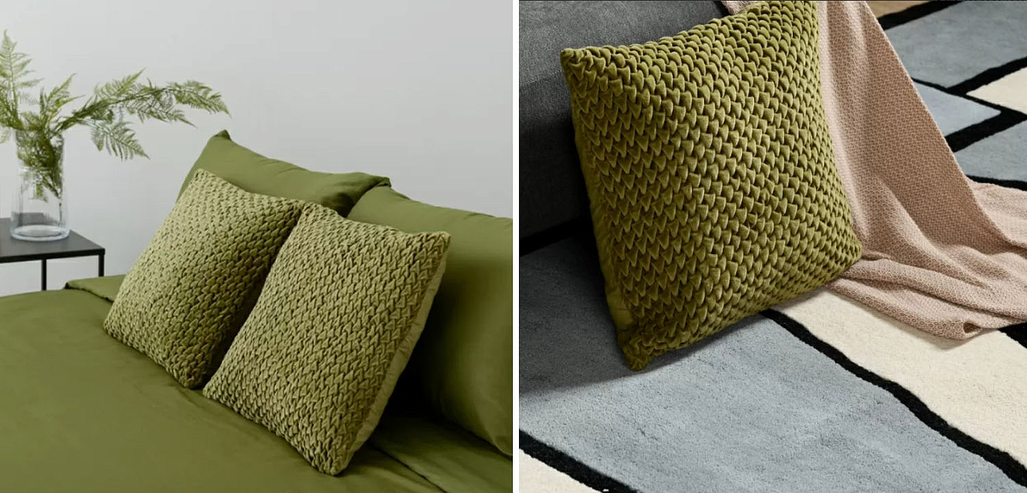Подушка Purnama Quilting olive Подушка Purnama Quilting olive - Loft-Concept в Костроме